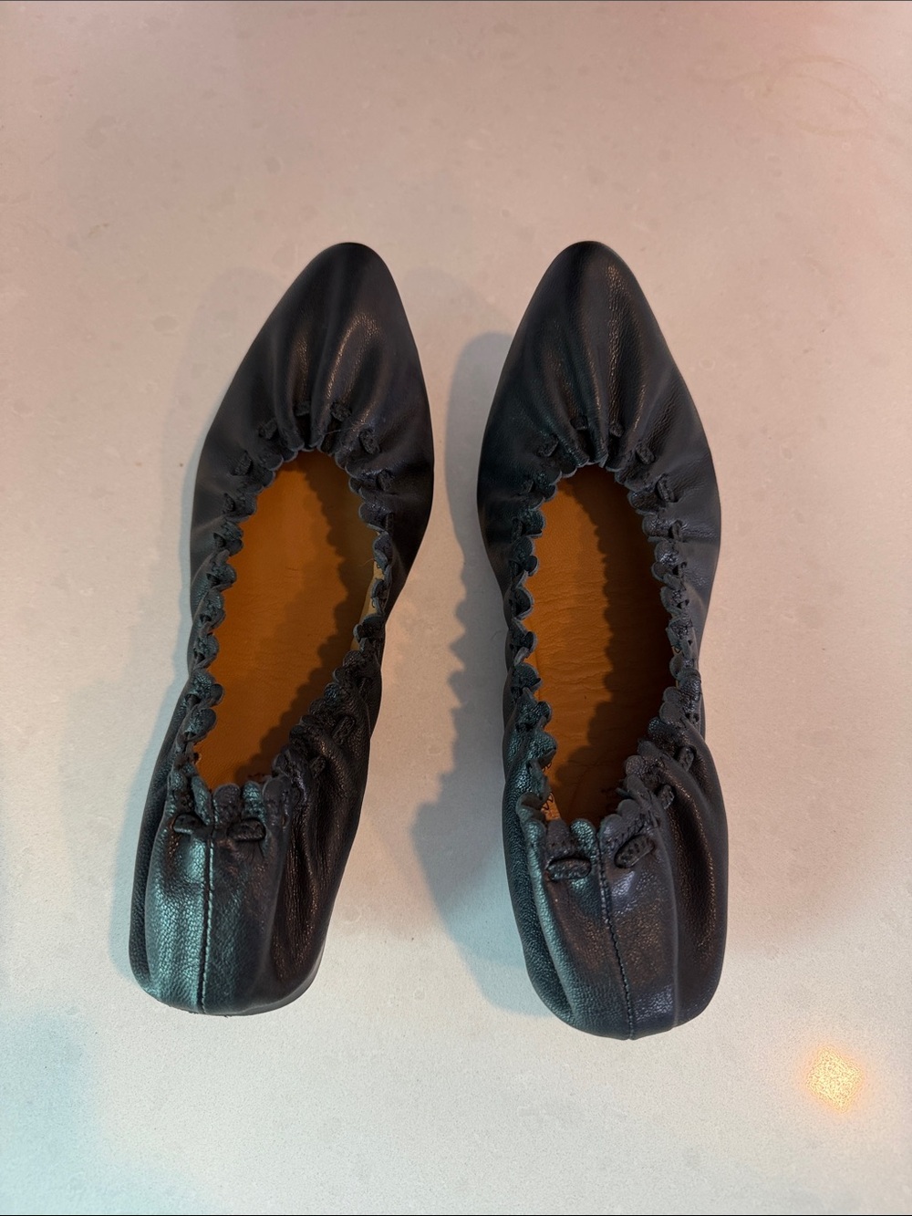 See By Chloe Black Elastic-Top Ballet Flats